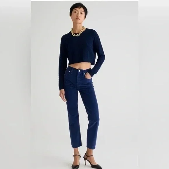 J.Crew Vintage Straight Corduroy Pants – Navy – 27P – Excellent Condition - Picture 1 of 5